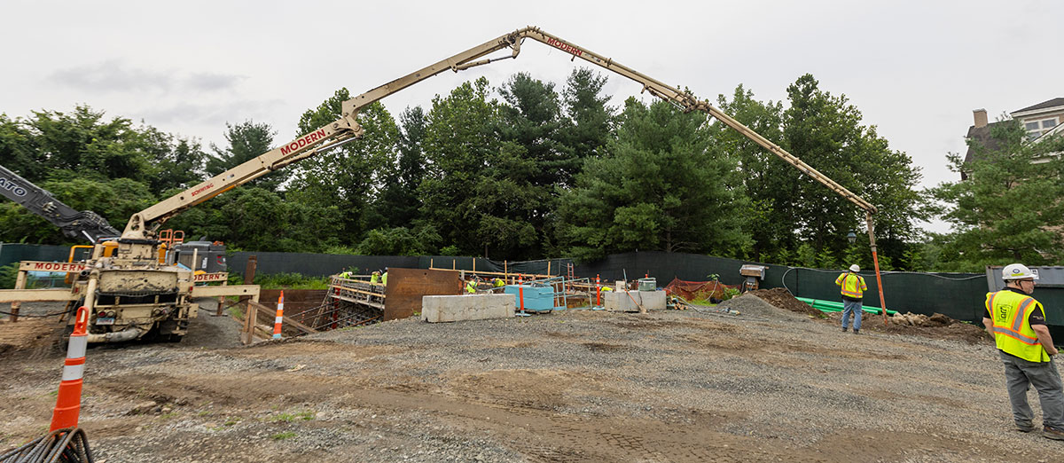 Construction takes place at a treatment plant in Southbury