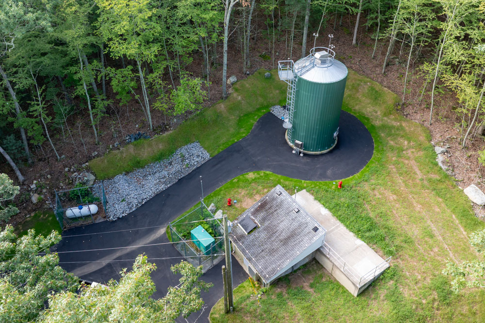 A new water storage tank in Connecticut Water's Bay Mountain Water System.
