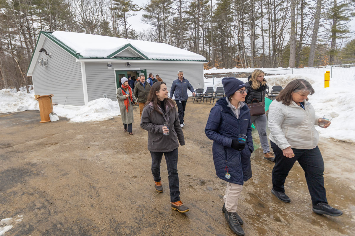 Guests tour Maine Water's new Kezar Falls Drinking Water Treatment Facility.