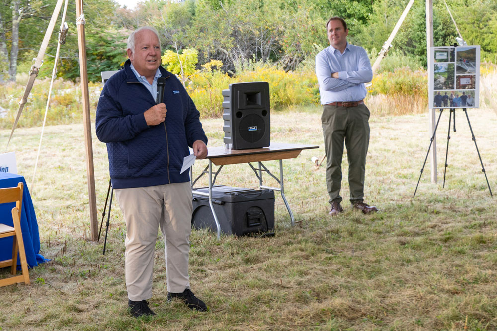 Maine Water presents a donation to the Coastal Mountains Land Trust