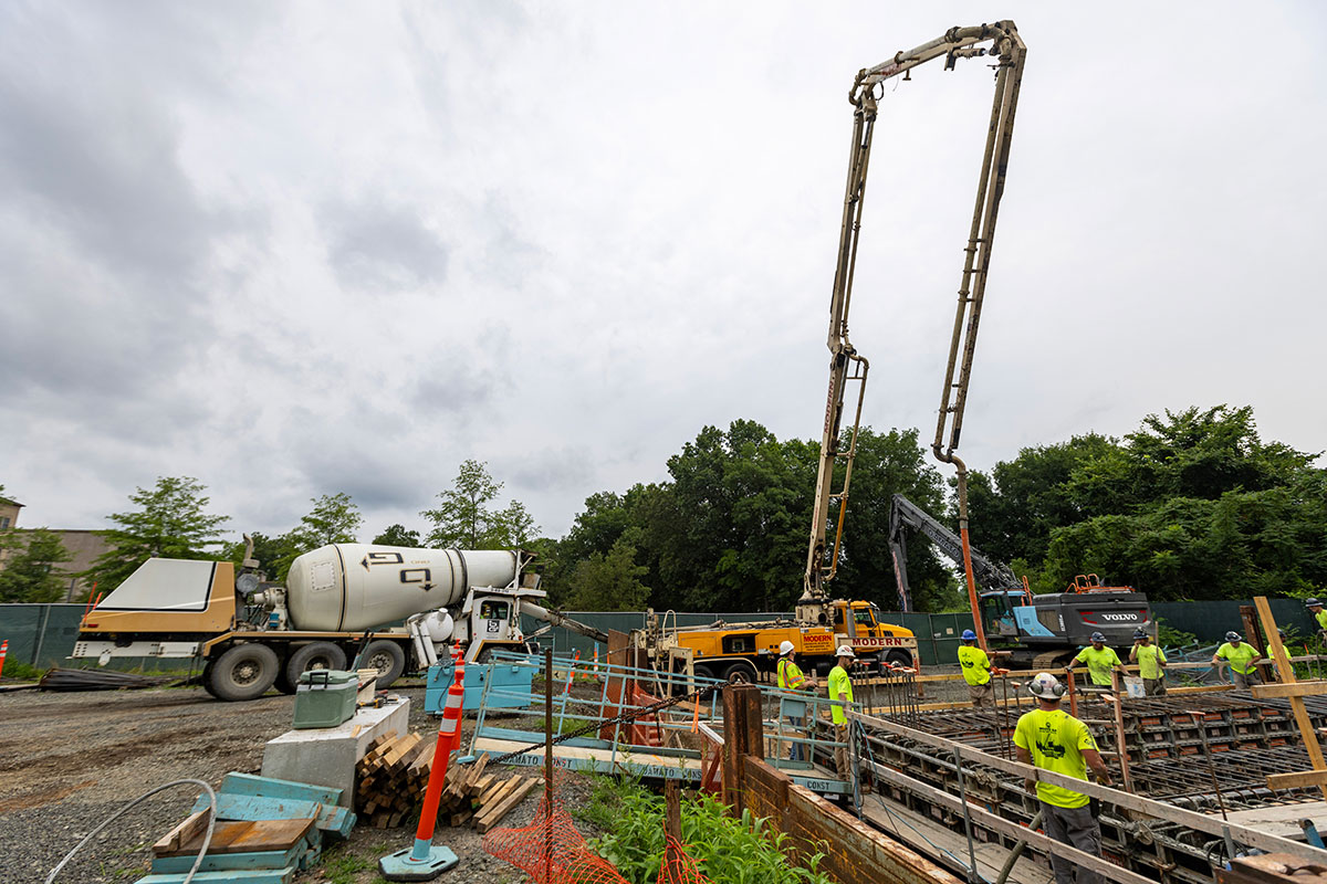 Construction takes place at the Heritage Village treatment plant