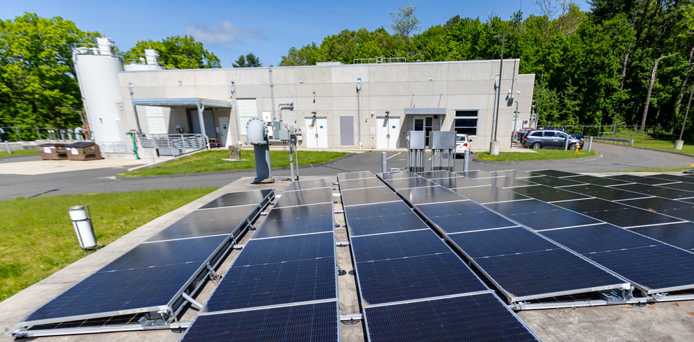 Solar panels at the Rockville Treatment Plant