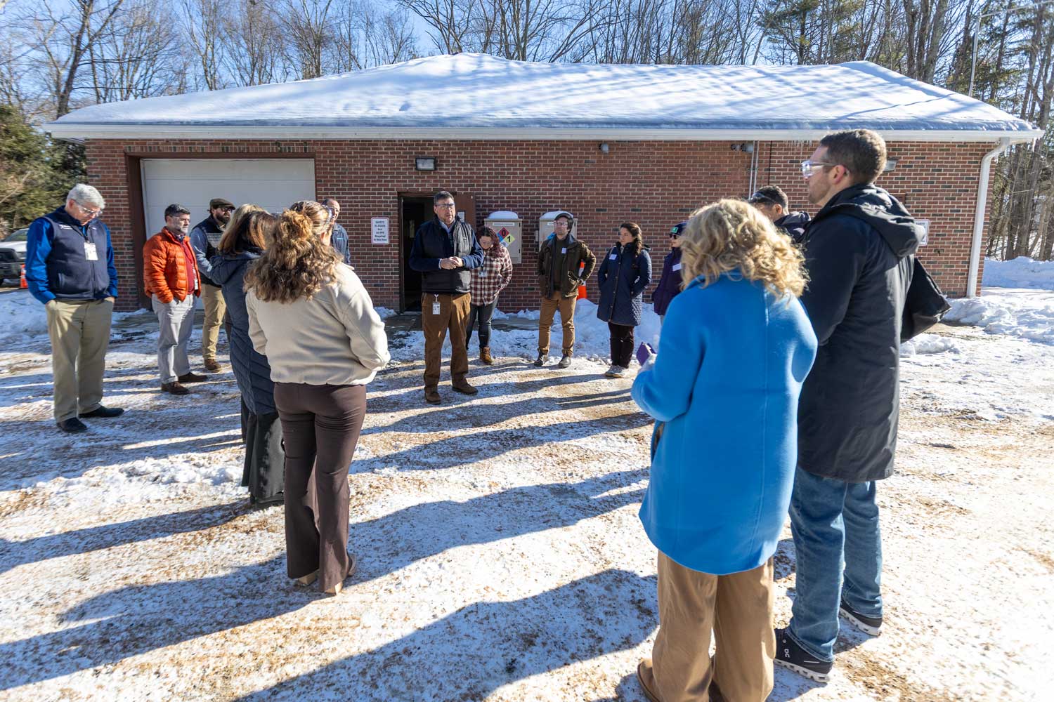 State and local officials tour a new Connecticut Water Treatment Facility in Avon.
