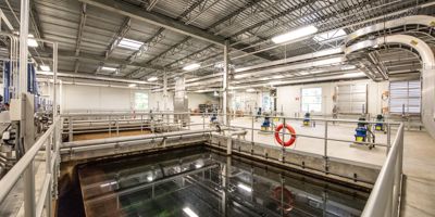 inside of a water treatment facility
